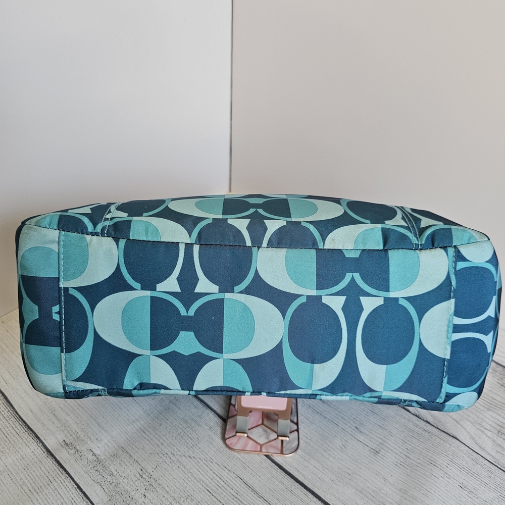 Coach Daisy Dream C Print Teal Convertible Hobo/Crossbody Bag F26023 - Picture 4 of 14
